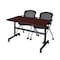 Kobe Rectangle FlipTop Table, 48" W, 29" H, Laminate Top, Mahogany MKFT4830MH23BK - alternate 1